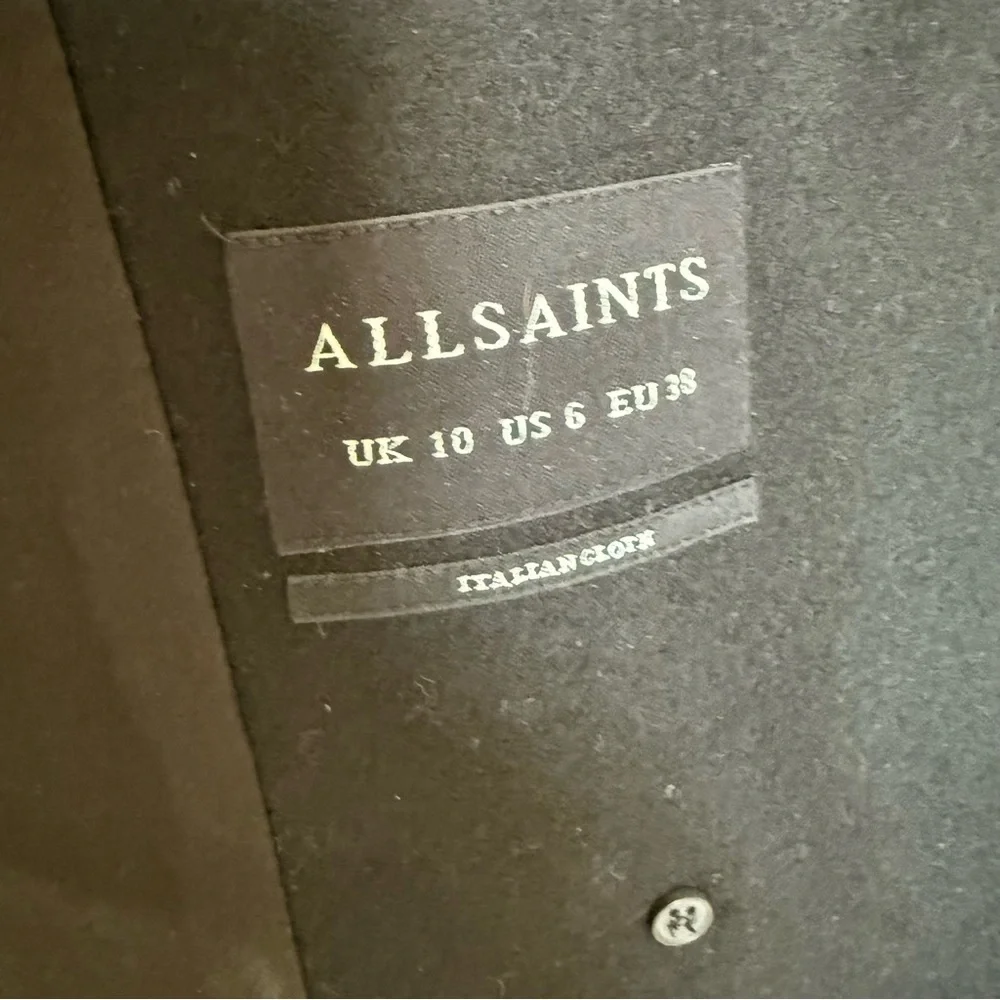 EUC ALL SAINTS Meade Lambskin Sleeves Coat - Picture 8 of 13